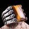 Tigers Eye Stone Jewelry Solid 925 Sterling Silver Men Ring silverbazaaristanbul 
