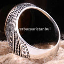 Tigers Eye Stone Jewelry Solid 925 Sterling Silver Men Ring silverbazaaristanbul 