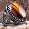 Tigers Eye Stone Ottoman Tughra 925 Sterling Silver Men Ring silverbazaaristanbul 
