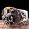 Tigers Eye Stone Turkish Handmade Eagle 925 Sterling Silver Men Ring silverbazaaristanbul 