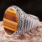 Tigers Eye Stone Turkish Handmade Solid 925 Sterling Silver Men Ring silverbazaaristanbul 