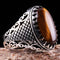 Tigers Eye Stone Turkish Handmade Solid 925 Sterling Silver Men Ring silverbazaaristanbul 