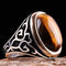 Tigers Eye Stone Turkish Handmade Solid 925 Sterling Silver Men Ring silverbazaaristanbul 