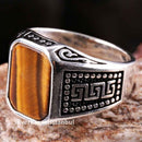 Tigers Eye Stone Turkish Handmade Solid 925 Sterling Silver Men Ring silverbazaaristanbul 