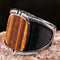 Tigers Eye Stone Turkish Handmade Solid 925 Sterling Silver Men Ring silverbazaaristanbul 