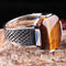 Tigers Eye Stone Turkish Handmade Solid 925 Sterling Silver Men Ring silverbazaaristanbul 