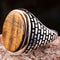 Tigers Eye Stone Turkish Handmade Solid 925 Sterling Silver Men Ring silverbazaaristanbul 