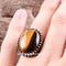 Tigers Eye Stone Turkish Handmade Solid 925 Sterling Silver Men Ring silverbazaaristanbul 