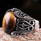 Tigers Eye Stone Turkish Handmade Solid 925 Sterling Silver Men Ring silverbazaaristanbul 