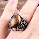 Tigers Eye Stone Turkish Handmade Solid 925 Sterling Silver Men Ring silverbazaaristanbul 