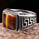 Tigers Eye Stone Turkish Handmade Solid 925 Sterling Silver Men Ring silverbazaaristanbul 