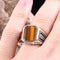 Tigers Eye Stone Turkish Handmade Solid 925 Sterling Silver Men Ring silverbazaaristanbul 