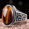 Tigers Eye Stone Turkish Handmade Solid 925 Sterling Silver Men Ring silverbazaaristanbul 