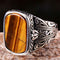 Tigers Eye Stone Turkish Handmade Solid 925 Sterling Silver Men Ring silverbazaaristanbul 