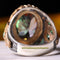 Tourmaline and Emerald Stone Handmade 925 Sterling Silver Mens Ring silverbazaaristanbul 
