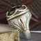 Tulip Design 925 Sterling Silver Emerald Stone Mens Ring silverbazaaristanbul 