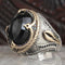 Tulip Design 925 Sterling Silver Onyx Stone Mens Ring silverbazaaristanbul 