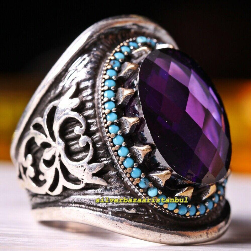Amethyst Floating Teardrop Ring || .925 Sterling Silver || Mexico –  Nature's Treasures