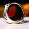 Turkish 925 Sterling Silver Elegant Agate Aqeeq Stone Mens Ring silverbazaaristanbul 