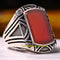 Turkish 925 Sterling Silver Elegant Agate Aqeeq Stone Mens Ring silverbazaaristanbul 