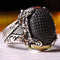 Turkish 925 Sterling Silver Islamic Natural Onyx Stone Mens Ring silverbazaaristanbul 