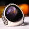 Turkish 925 Sterling Silver Purple Faceted Amethyst Stone Mens Ring silverbazaaristanbul 