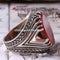 Turkish 925 Sterling Silver Red Agate Aqeeq Stone Mens Solid Ring silverbazaaristanbul 
