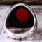 Turkish 925 Sterling Silver Red Agate Aqeeq Stone Mens Solid Ring silverbazaaristanbul 