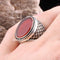 Turkish 925 Sterling Silver Red Agate Aqeeq Stone Mens Solid Ring silverbazaaristanbul 