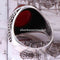 Turkish 925 Sterling Silver Red Agate Aqeeq Stone Mens Solid Ring silverbazaaristanbul 