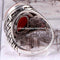 Turkish 925 Sterling Silver Red Agate Aqeeq Stone Mens Solid Ring silverbazaaristanbul 