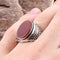 Turkish 925 Sterling Silver Red Agate Aqeeq Stone Mens Solid Ring silverbazaaristanbul 