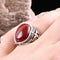 Turkish 925 Sterling Silver Red Agate Aqeeq Stone Mens Solid Ring silverbazaaristanbul 