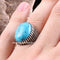 Turkish 925 Sterling Silver Solid Turquoise Blue Stone Mens Ring silverbazaaristanbul 