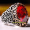 Turkish Faceted Ruby Stone 925 Sterling Silver Mens Ring silverbazaaristanbul 