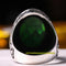 Turkish Handmade 925 Sterling Silver Faceted Emerald Mens Ring silverbazaaristanbul 