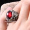 Turkish Handmade 925 Sterling Silver Red Ruby Stone Mens Ring silverbazaaristanbul 