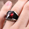 Turkish Handmade 925 Sterling Silver Red Ruby Stone Mens Ring silverbazaaristanbul 