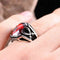 Turkish Handmade 925 Sterling Silver Red Ruby Stone Mens Ring silverbazaaristanbul 