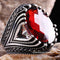 Turkish Handmade 925 Sterling Silver Red Ruby Stone Mens Ring silverbazaaristanbul 