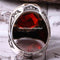 Turkish Handmade 925 Sterling Silver Red Ruby Stone Mens Ring silverbazaaristanbul 