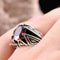 Turkish Handmade 925 Sterling Silver Red Ruby Stone Mens Ring silverbazaaristanbul 