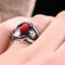 Turkish Handmade 925 Sterling Silver Red Ruby Stone Mens Ring silverbazaaristanbul 