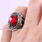 Turkish Handmade 925 Sterling Silver Red Ruby Stone Mens Ring silverbazaaristanbul 