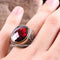 Turkish Handmade 925 Sterling Silver Red Ruby Stone Mens Ring silverbazaaristanbul 