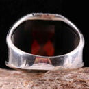 Turkish Handmade 925 Sterling Silver Red Ruby Stone Mens Ring silverbazaaristanbul 