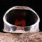 Turkish Handmade 925 Sterling Silver Red Ruby Stone Mens Ring silverbazaaristanbul 