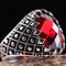 Turkish Handmade 925 Sterling Silver Red Ruby Stone Mens Ring silverbazaaristanbul 