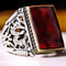 Turkish Handmade Big Faceted Ruby Stone 925 Sterling Silver Mens Ring silverbazaaristanbul 