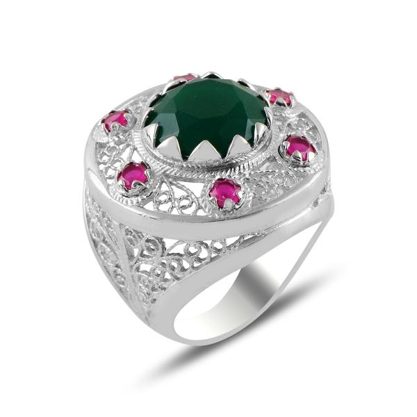 Turkish Handmade Jewelry 925 Sterling Silver Womans Ladies Ring 46 silverbazaaristanbul 